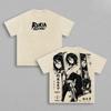 Anime BLEACH Kuchiki Rukia Graphic T Shirt Men Women Washed Cotton Tshirts Vintage Casual Clothing Harajuku Male Loose T-shirt