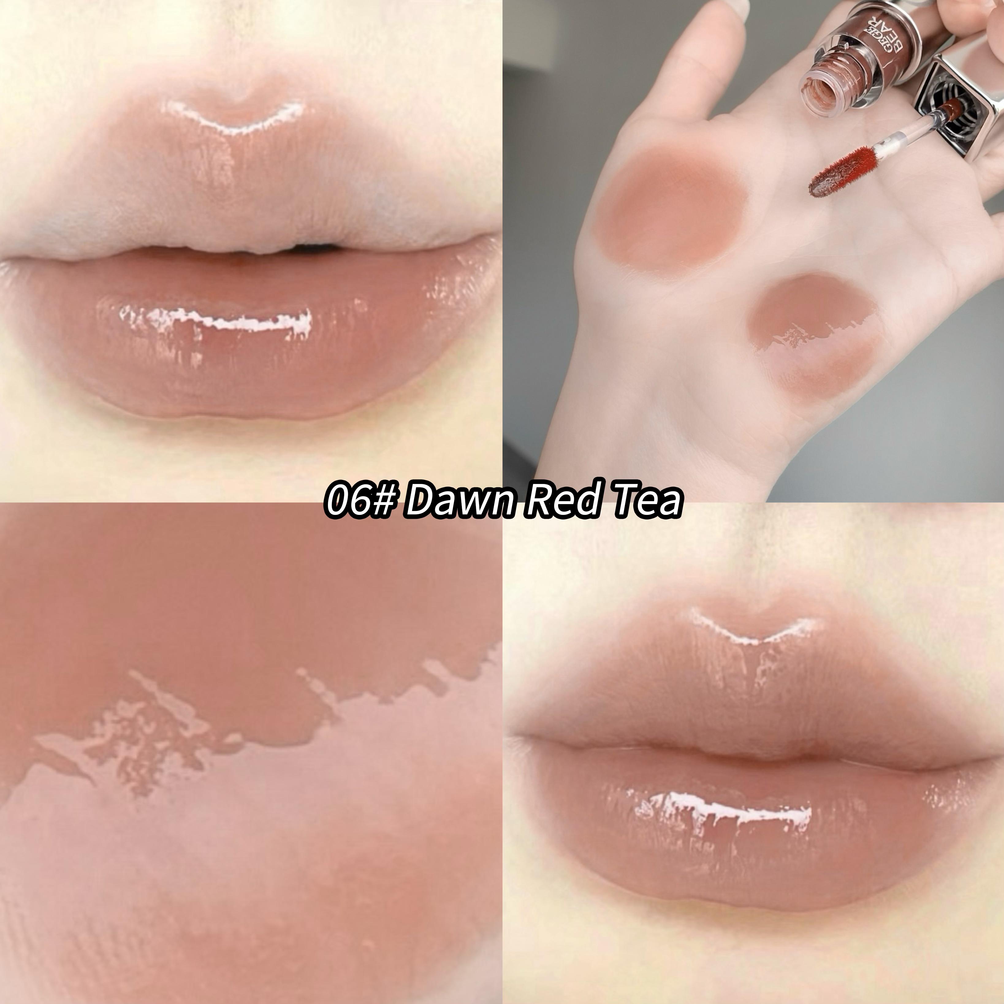 

Gege Bear Mirror Water Lip Glaze Style Стойкий блеск для губ, увлажняющая гладкая, нелипкая помада для сияющих увлажненных губ