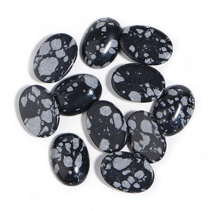 2-10Pcs Oval Natural Stone Cabochon For Jewelry Making Green Ring Base Pendant Flatback Cameo Diy Handmade Finding
