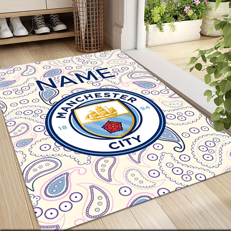 Custom Name Olympiacos FC Crest Carpet Rug Customizable Soft Washable Anti-Slip Home Living Room Sofa Mats Personalized Rug. 0909227