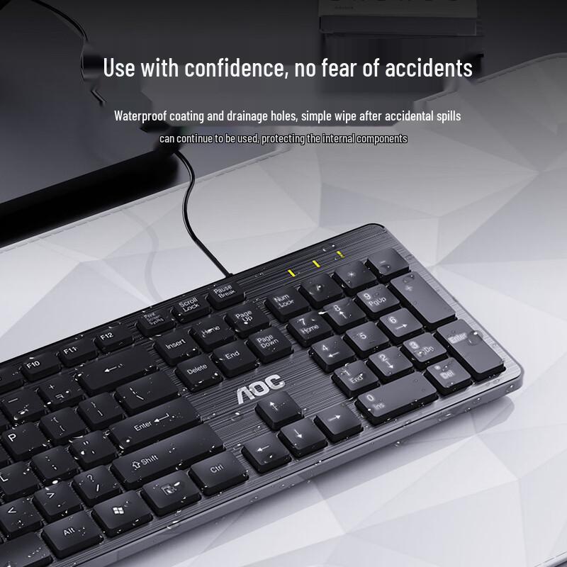 AOC KM401 Wired Keyboard and Mouse Combo