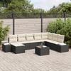 VidaXL 8-Piece Garden Sofa Set with Cushions Brown Synthetic Rattan 3355856