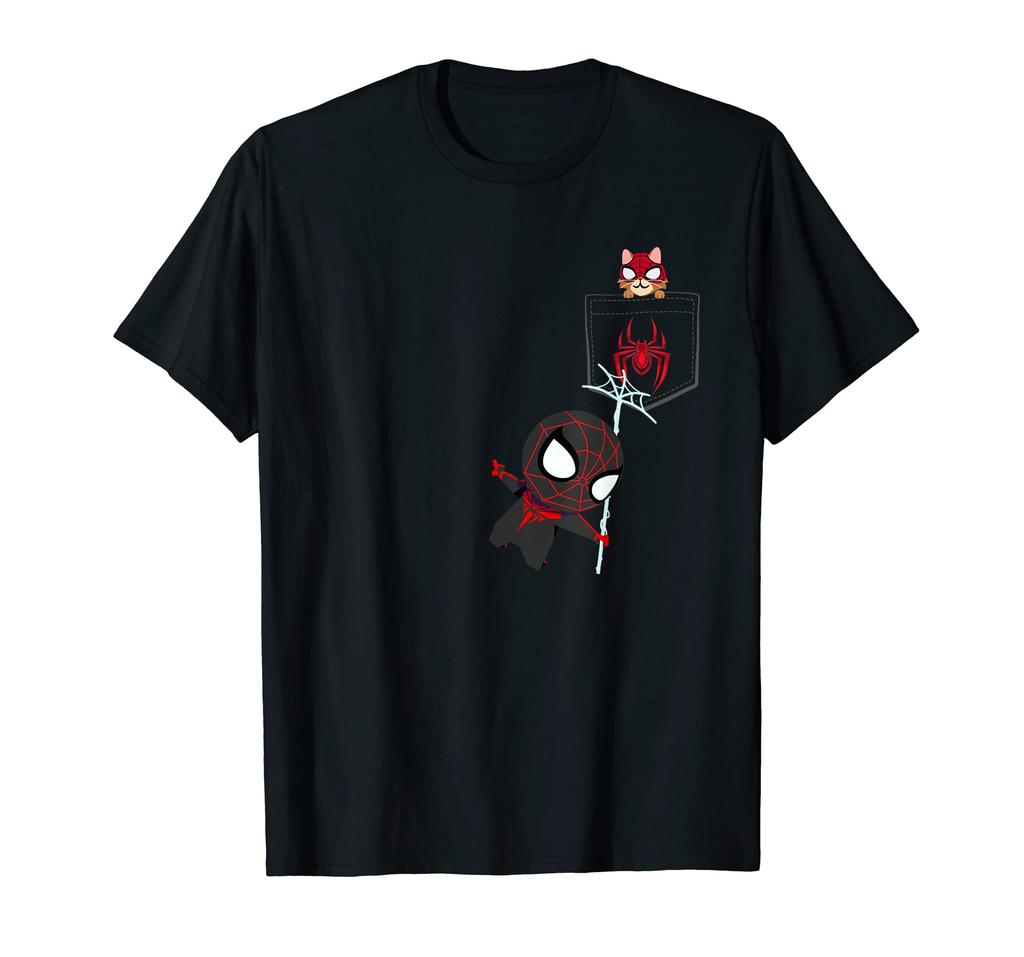 Marvel Spider-Man Miles Morales Game Spider and Spider-Cat T-Shirt