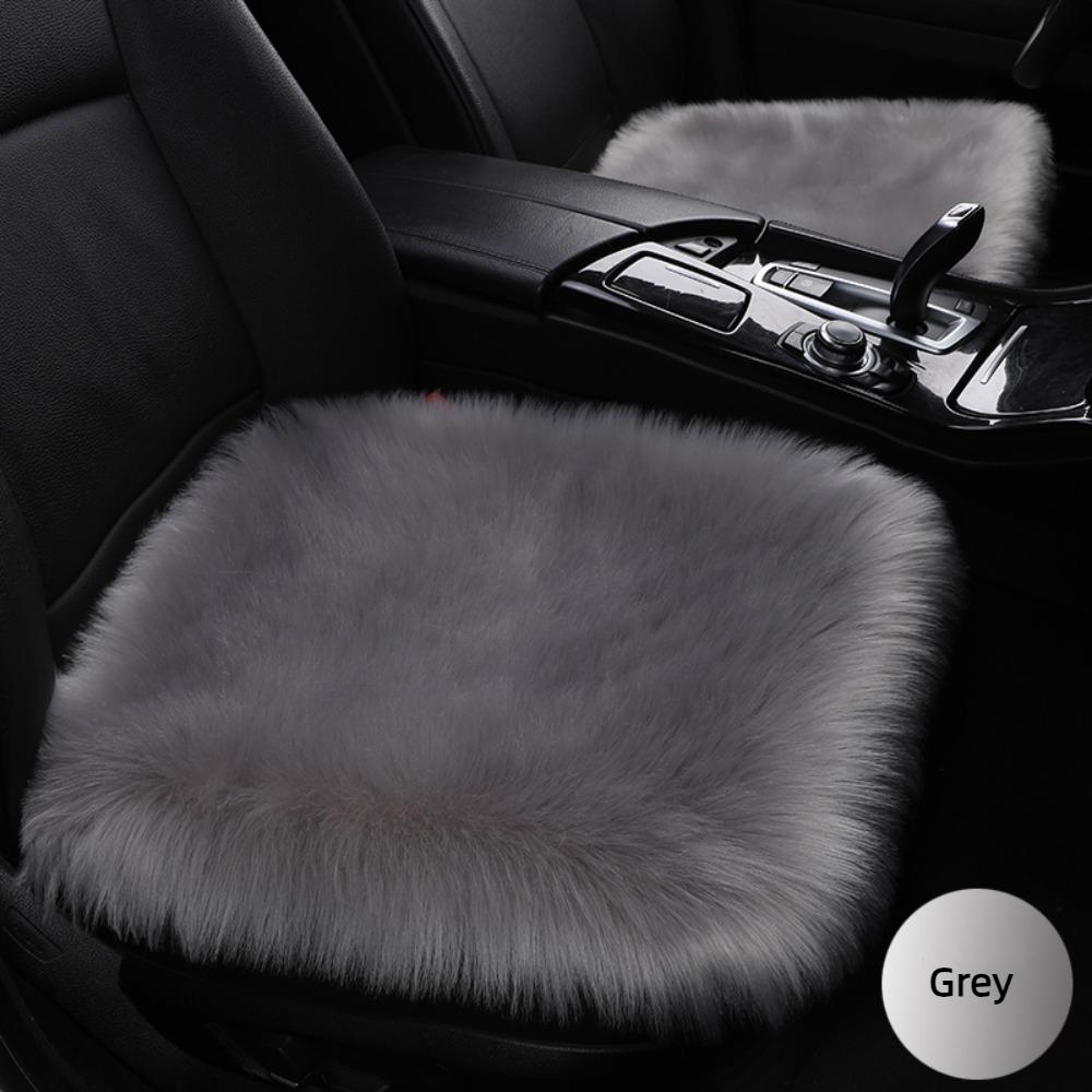 Car Accessories Long Plush Car Seat Cover Automotive Interior Warm Car Seat Cushion Washable Thick Square Cushion Car