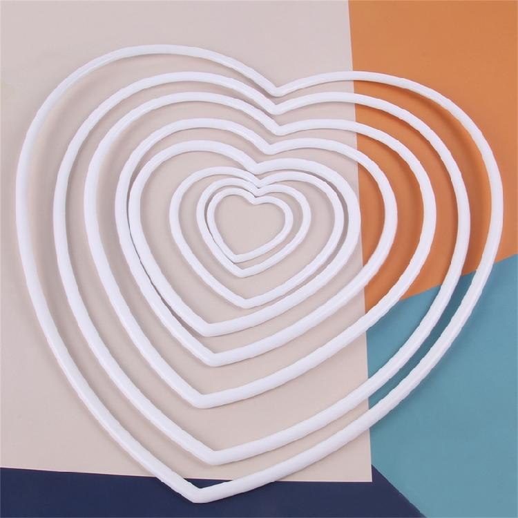 Liebes Herzförmige Fängerringe Kunststoff Traumfängerringe für Valentinstag Hochzeit DIY Bastelarbeiten Wandbehang Dekorationen