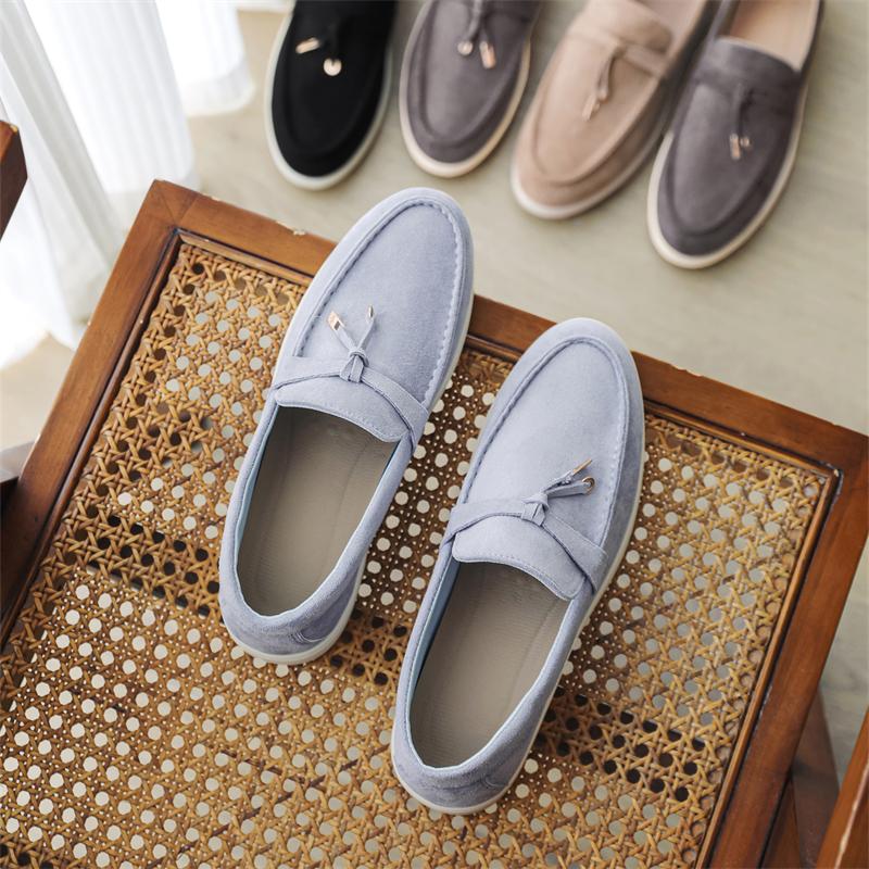 Fashion Summer Men's Loafers Casual Shoes Handmade Leather Moccasins Breathable Slip on Flats Boat Shoes Italian Mens Driving Footwear