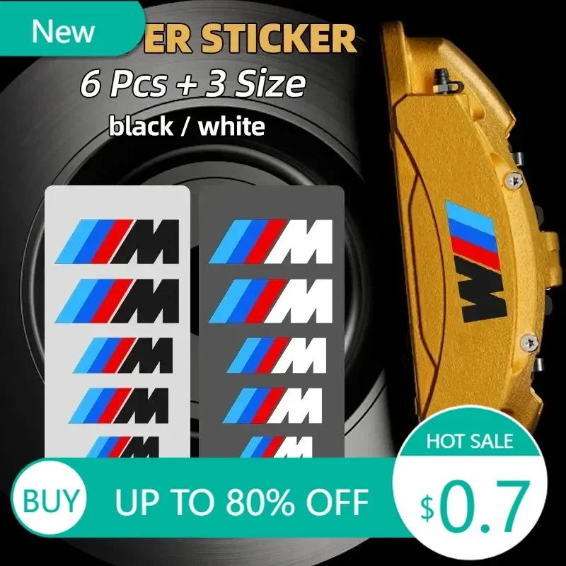 Nya 6 st Dekal för Bilbromsar Hjulnav Styling Dekaler Tillbehör För BMW M X1 X3 X5 X6 X7 E30 E90 M3 E84 E83 F25