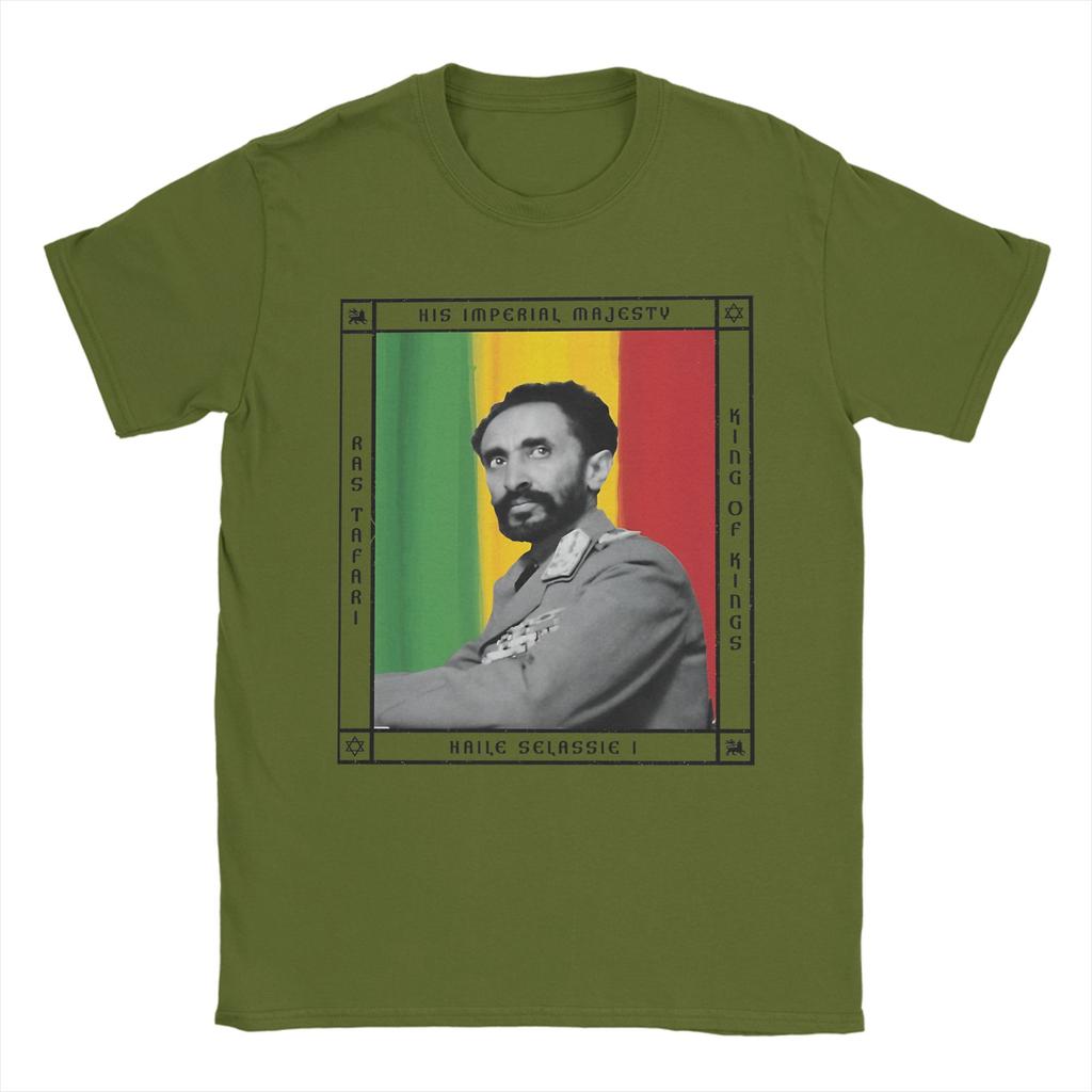 Fantastische Haile Selassie I. König der Könige Unisex T-Shirts mit Rundhalsausschnitt Kurzarm-T-Shirts Kleidung