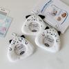 Cute Cartoon Rice Ball Plush Badge Card Holder Round Badge Protective Cover Display Pendant Mini Pain Bag Ornament Card Holder