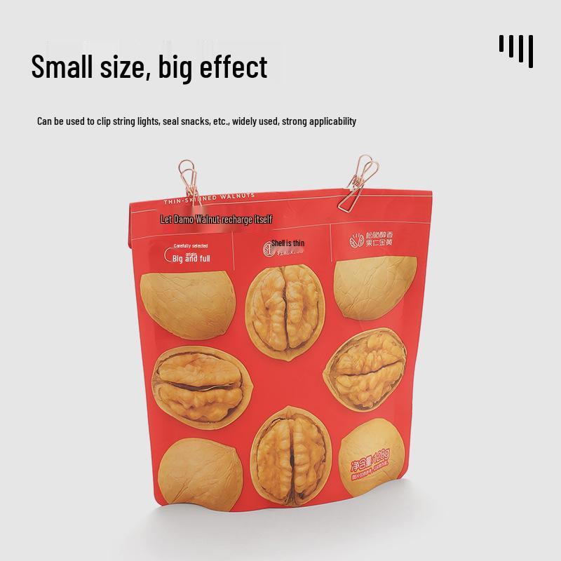 Metal Swallowtail Clips: Versatile Outdoor Tent, Light String, Food Sealing, and Office Supplies Clips