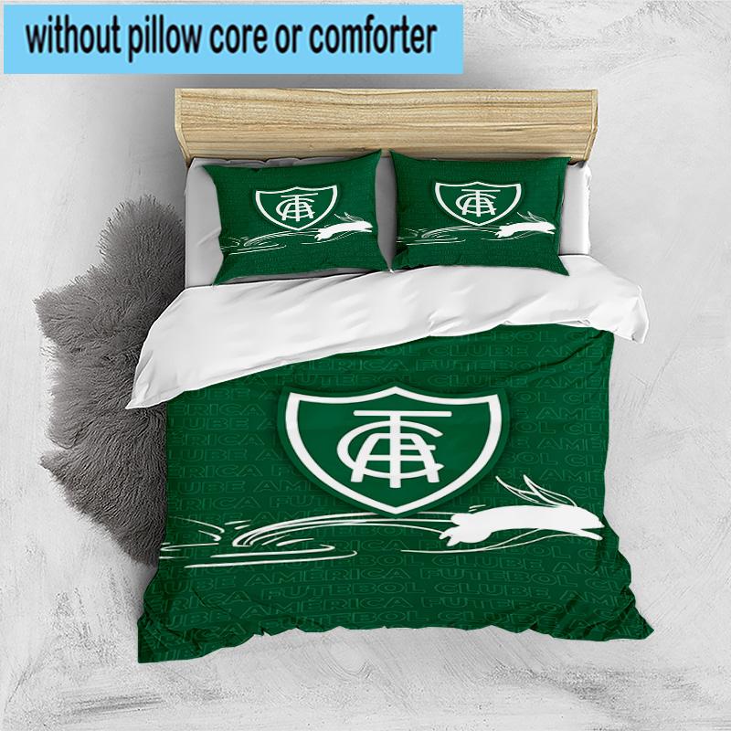 3pcs Green Shield Emblem Design Printed Bedding Set Duvet Cover Closure Includes 1 Duvet Cover & 2 Pillowcases Bedding Sets Home Decor Gifts