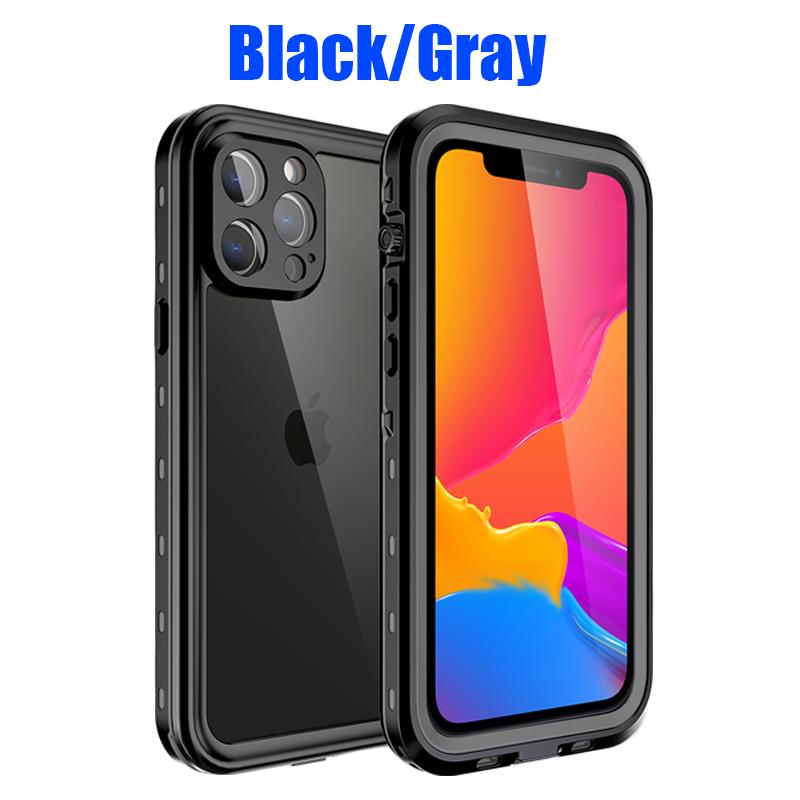 IP68 Водонепроницаемый чехол RedPepper Clear Cover для IPhone 16 15 14 13 12 11 Pro Max XS XR 7 8 для Дайвинга Подводного плавания Наружных видов спорта Красный перец i-Phone 16 Pro чёрный