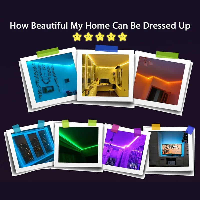 24 Key 5050RGB Bar Bluetooth LED Light with 5V 1M-30M, 16 Million Colors, RGB, LED Bar Light Music Synchronization, Party and Home Color Change