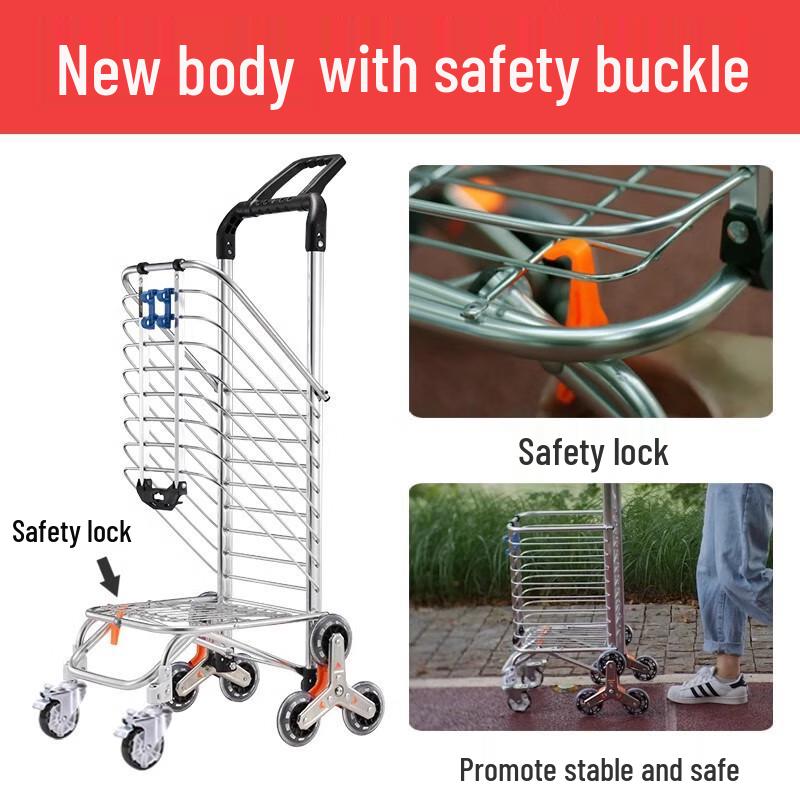 OEING Foldable Stair Climbing Grocery Cart