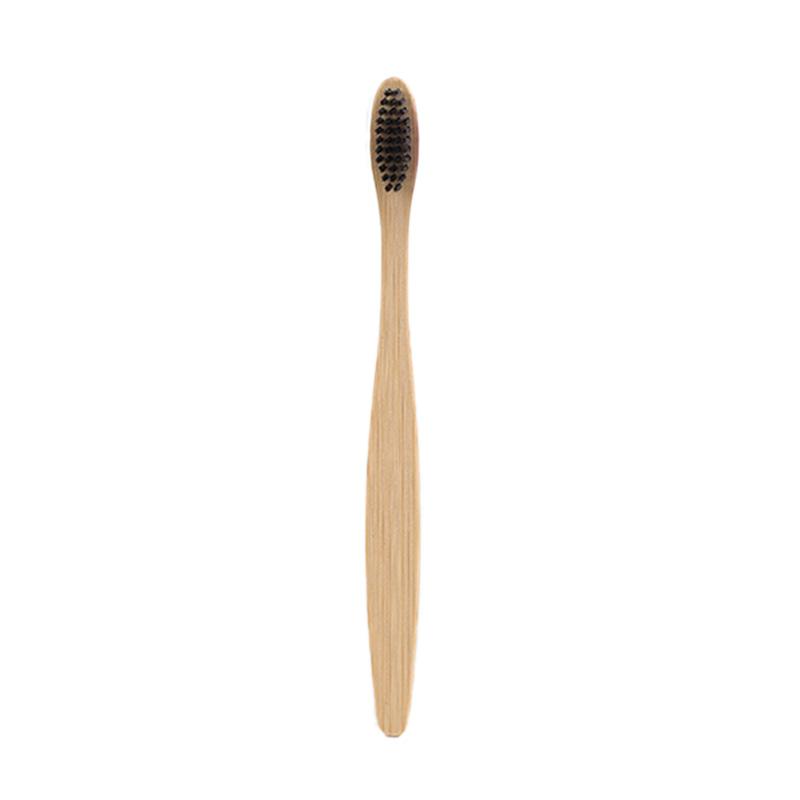 Natural Soft Bristles for Adults and Kids Biodegradable Eco Friendly with Custom Logo and Packaging Bamboo Toothbrush чёрный
