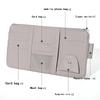 Car Sun Visor Organizer Multi-Pocket Pouch Car Sun Visor Organizer Zipper Type Card Holder Storage Auto Interior Accessories