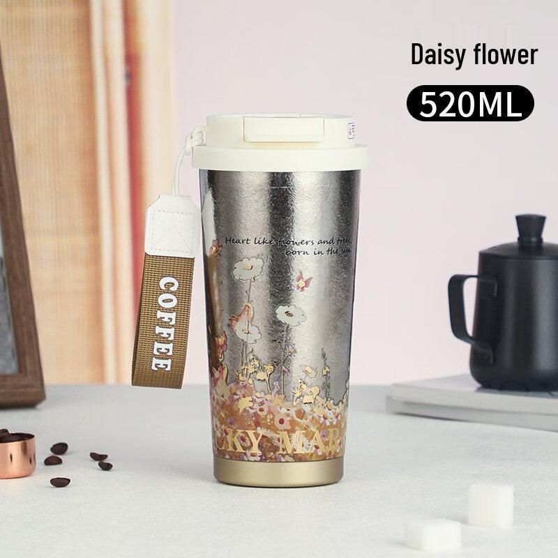 

OEING Lucky Butterfly Double-Layer Insulated Coffee Mug