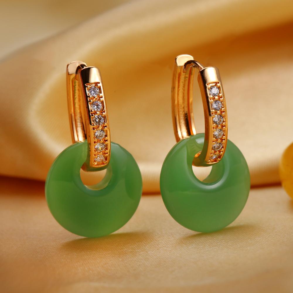 

Модные женские серьги, два способа ношения, серьги-кольца с циркониевым покрытием 18 карат, вечеринка, свадьба, фестиваль, День святого Валентина, День матери, подарки золотой