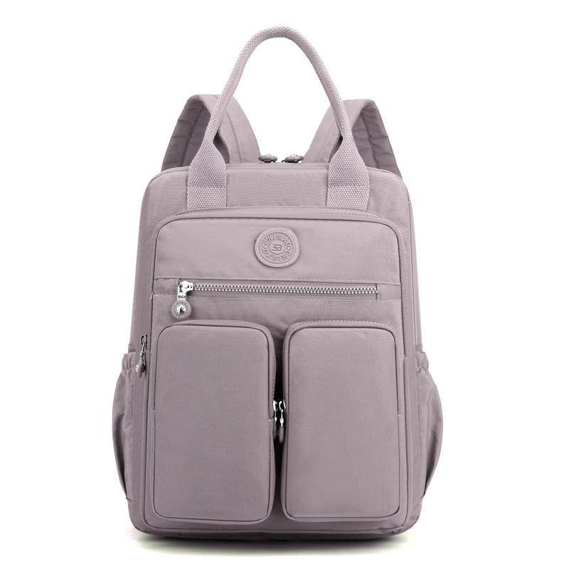 A Stylish And Simple Lightweight Nylon Leisure Backpack With Multi-pocket Backpacks For Men And Women Is Suitable For Schools