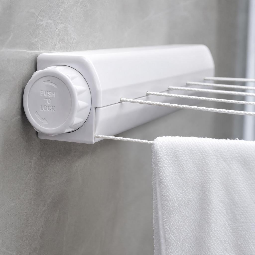 Spring Retractable Clothesline for Indoor Outdoor Drying