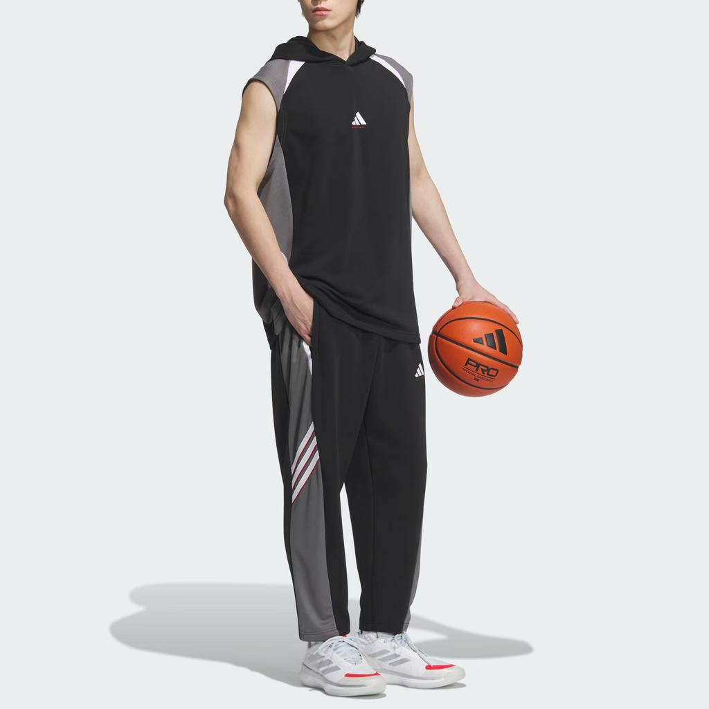 Adidas Basketball FW25 Performance Lockerer Schnitt Gestreift Colorblock Freizeithose Herren Unterteile KC0314