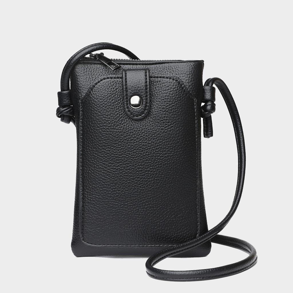 Fashionable Solid Color Simple Style Portable Phone Bag, Fashionable Trend Mini Compact and Versatile Diagonal Cross Bag, Zero Wallet