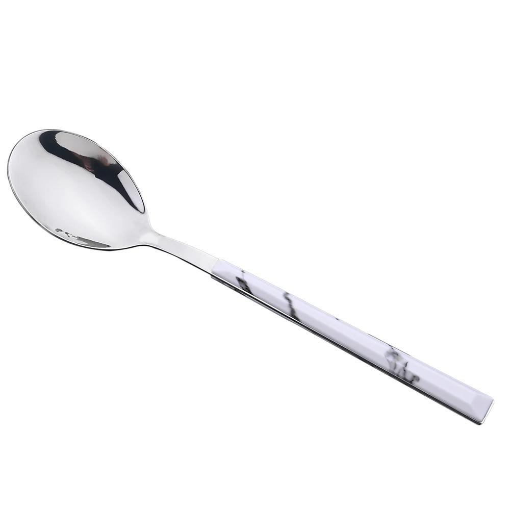 30Pcs Cutlery Set Stainless Steel Imitation Marble Flatware Fork Spoon Knife Dinner Kitchen Dinnerware Silverware Tableware Set