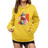 Women's Winter Christmas Printed Pullover Hooded Sweatshirt Fleece Long Sleeve Sweatshirt