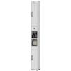 Tall bathroom cabinet, column storage unit, 2 doors, drawer, adjustable shelves, 20x20x185cm, white