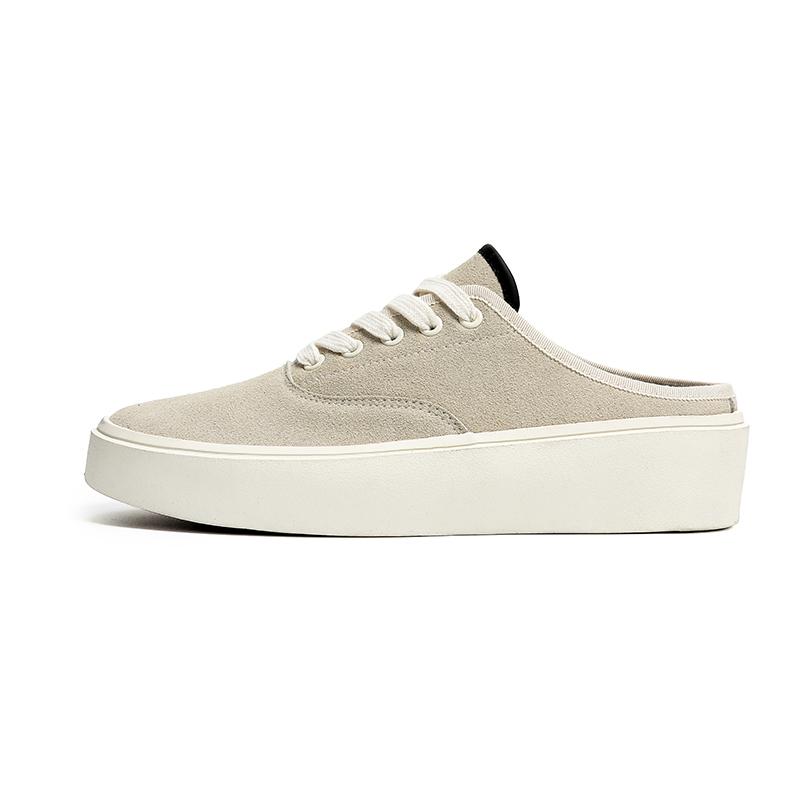 Summer Canvas Half Shoes for Men Leather Shoes Men Mules Casual Shoes Men Fashion Social Big Size Elegantes Walking Shoes