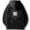 The North Face Brand Proud TNF Size with Back Print and Fleece Men's Hoodie, Black, XS, Lining.