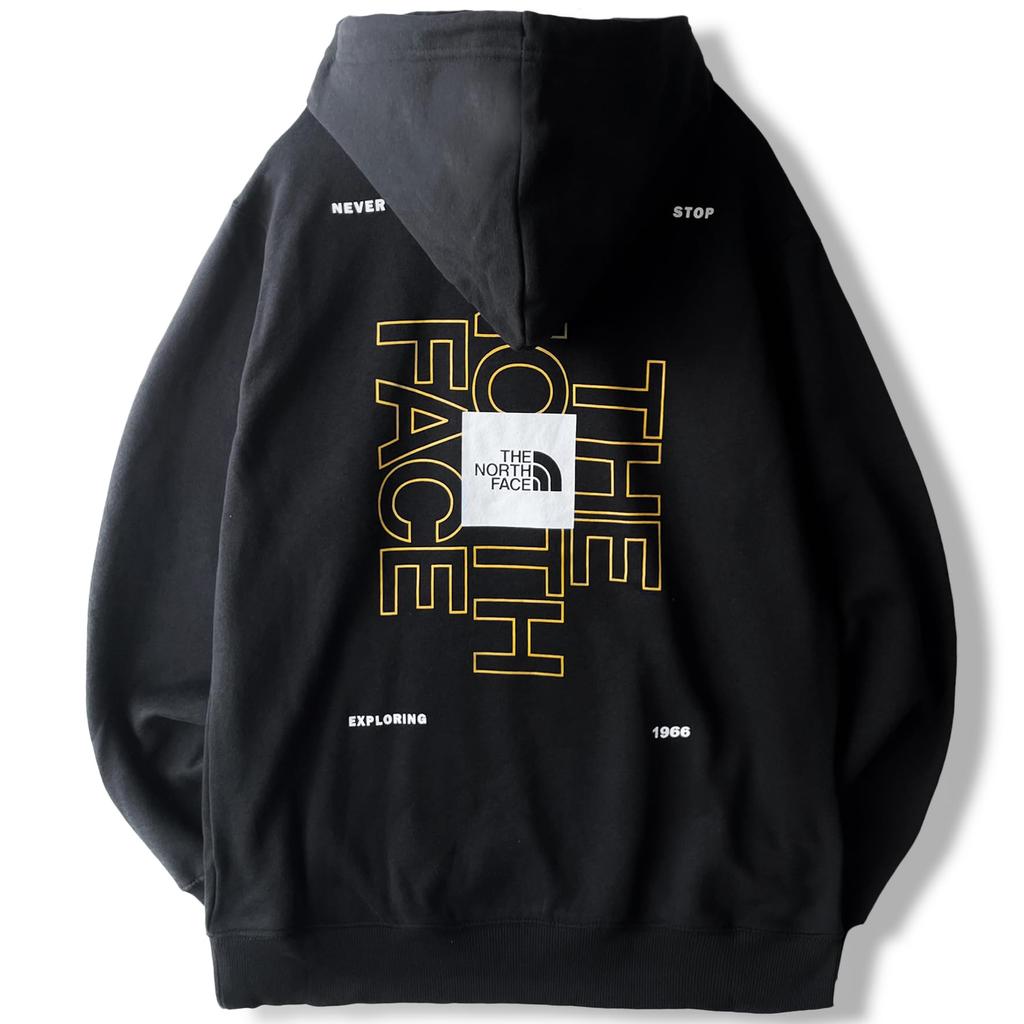 The North Face Brand Proud TNF Size with Back Print and Fleece Men's Hoodie, Black, XS, Lining.