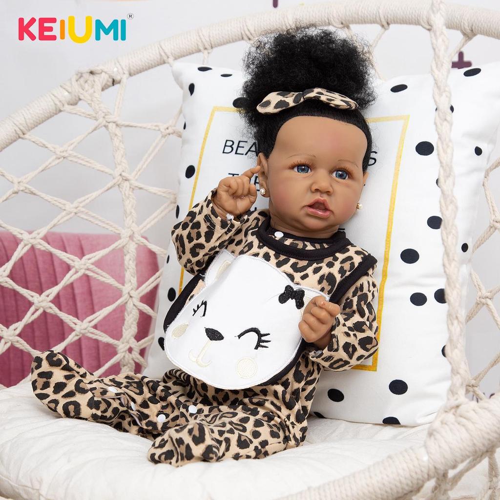 Utmerket kvalitet 57 CM Reborn Doll Leker Real Like Full Silikon Mote Bebe Doll Småbarn Barn Bursdag Julegave Brønnpakke