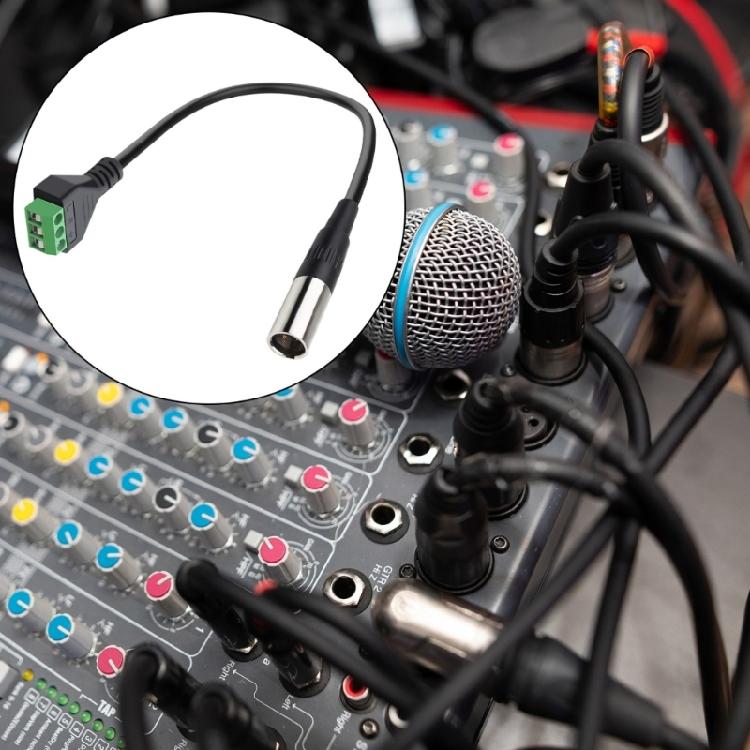 XLRs Female Male to 3Pin Terminals Block Adapter Cable for Sound Signal Transmission and Extension