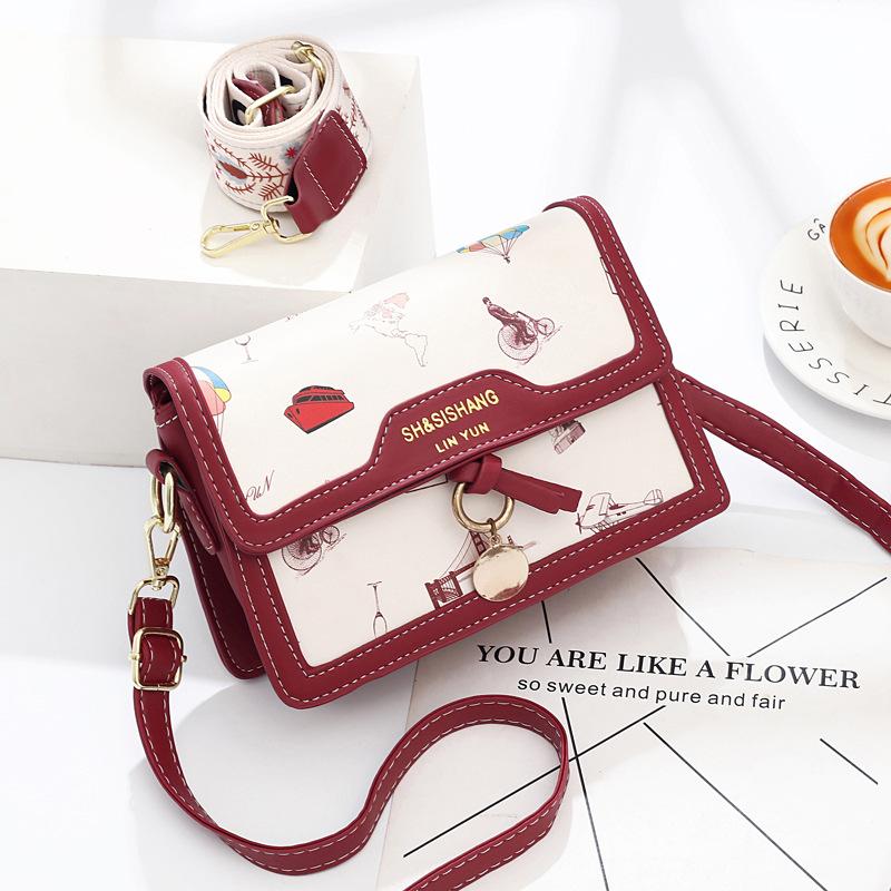 2025 New Small Bag Cute Fairy Small Square Bag Ins Shoulder Messenger Bag Female Texture