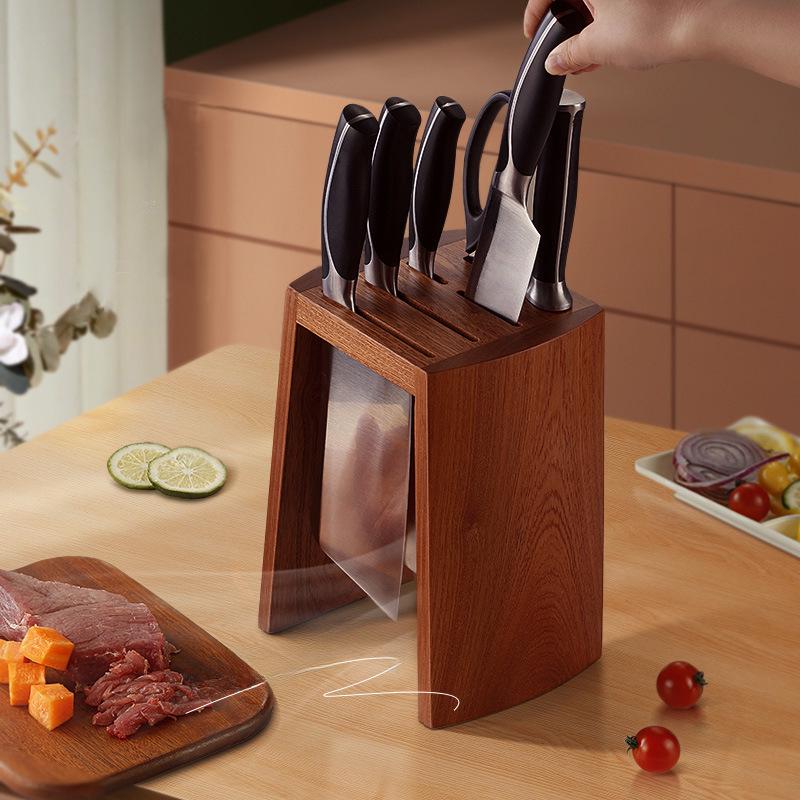Transparent Ebony Kitchen Knife Holder Rack