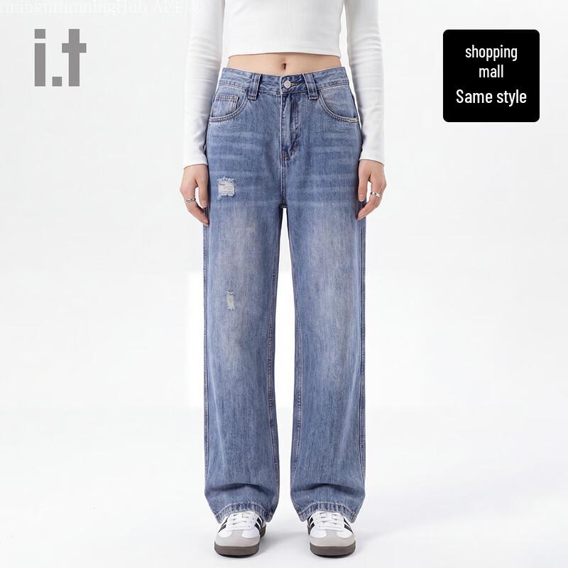 CHOCOOLATE i.t Unisex Retro Distressed Jeans L