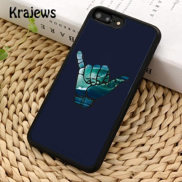 Krajews Surfer Surf Hang Loose Shaka Phone Case Cover For iPhone 17 Air 16 15 14 plus 11 12 13 pro max coque Fundas