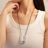 Exaggerated U-shaped geometric pull-up sweater chain niche long necklace