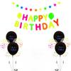 Neon Party Glow Balloons Birthday Pull Flag Fluorescent Party Decoration  Glow Party Set Glow Birthday Party Decoration Balloons