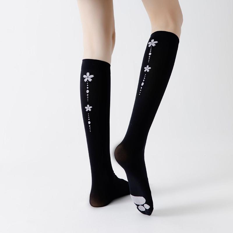 

Lolita Cat Paw Printed Thigh High Stockings Anime Cosplay Hosiery Girls Sweet Sexy Tights Women Kawaii White Lingerie Pantyhose One Size
