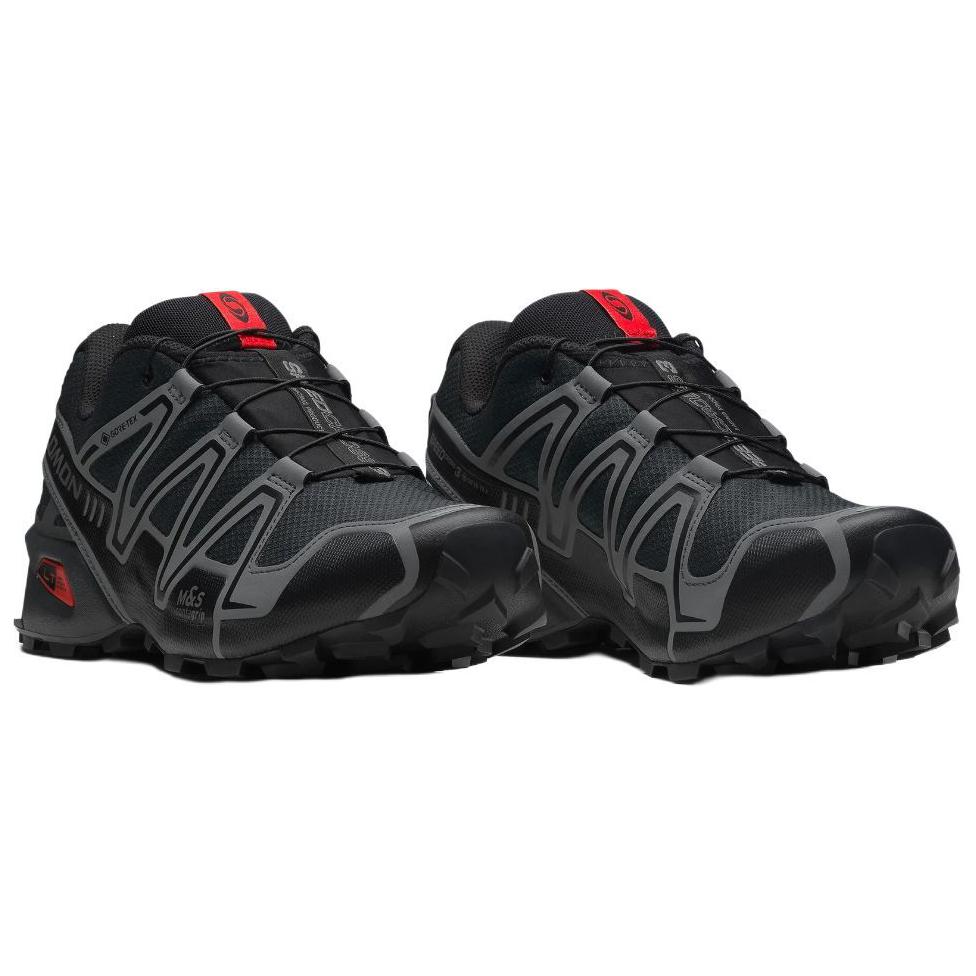 SALOMON Speedcross 3 GORE-TEX Comfortable Slip-Resistant Durable Low-Top Outdoor Functional Shoes Men Shoes Black Teal 477317