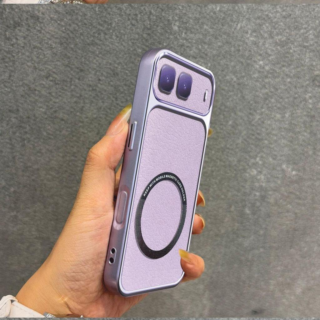 Upgraded Big Lens Protection Case for TECNO SPARK 40 5G,infinix HOT 60i 5G Luxury Leather Casing with Magnetic Ring