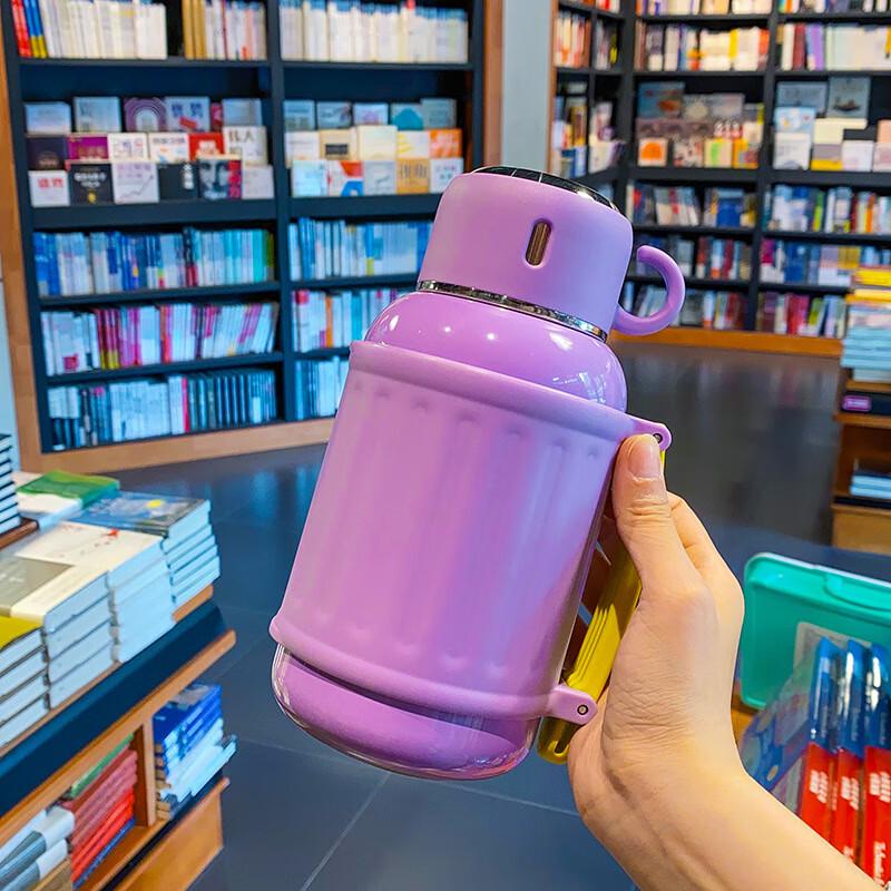 ZISIZ Portable Dual Lid Insulated Water Bottle