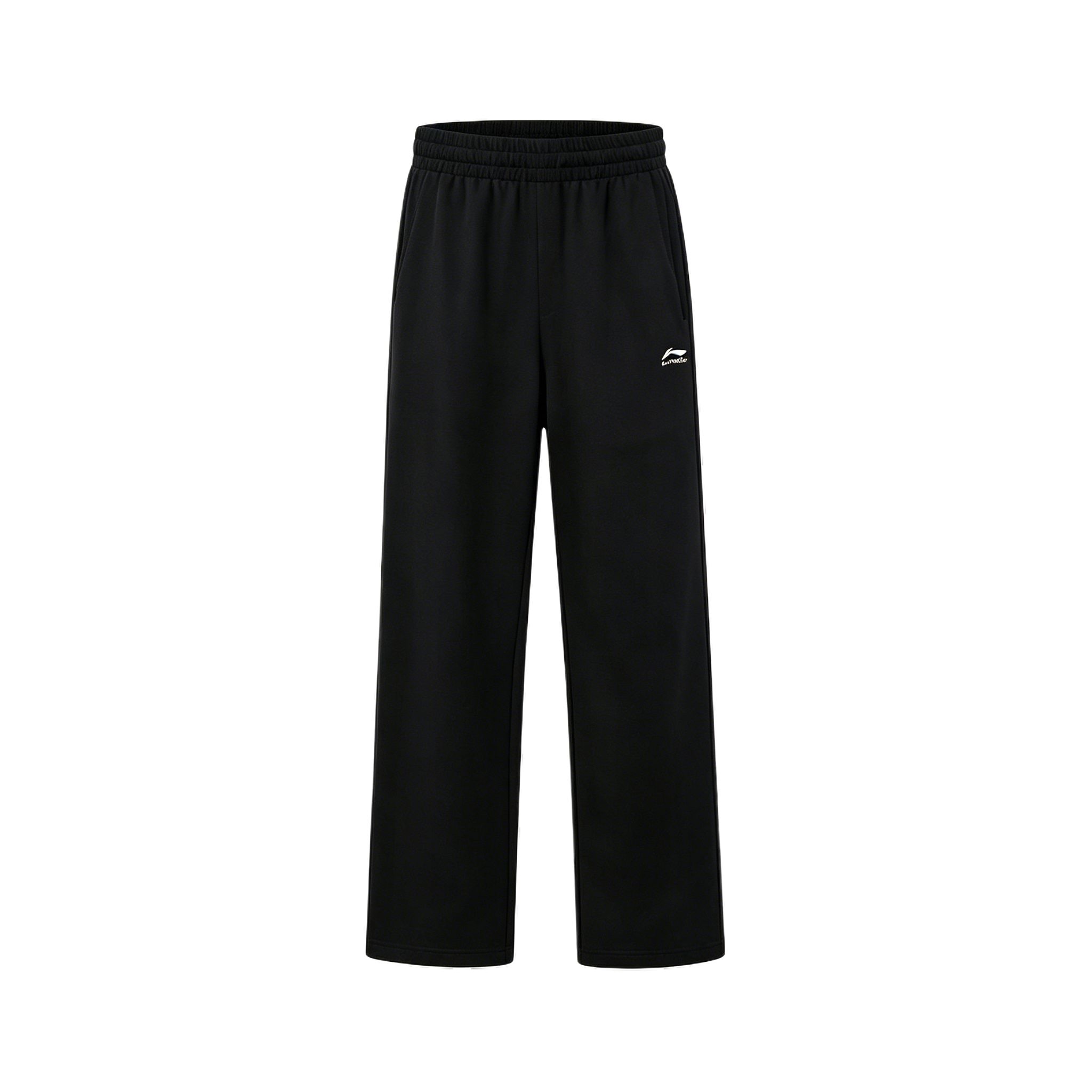 Li Ning Straight Leg Loose Fit Versatile Casual Knit Sports Pants Men bottoms AKLMC03-1 S