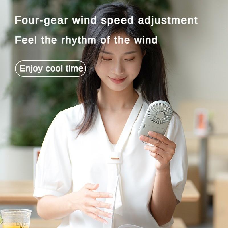 USB Charging Handheld Fan Portable Desktop Fan Equipped with Night Light and Large Capacity Battery Fan