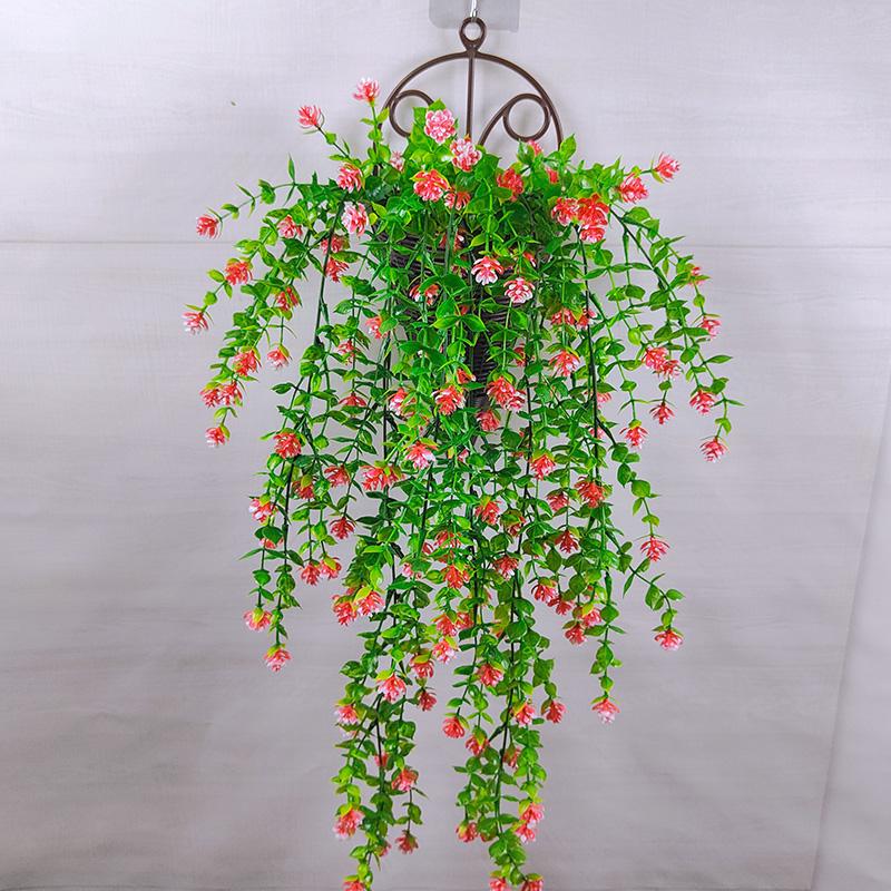 Verdor Montado en la Pared: Enredadera de Flores Artificiales Larga y Hojas Decorativas para Espacios Interiores/Exteriores