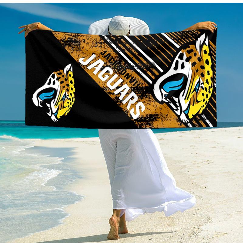 Proof Beach Towel with Jacksonville Jaguars Logo Pattern - Soft,absorbent,quick-drying,machine Washable - Perfect for Swimming,camping,bathing
