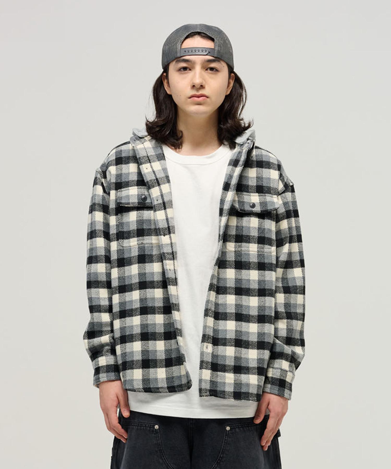 Nyp Multi Check Hoodie Shirt (Black) 2