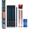 Doms Fusion Xtra Super Dark Pencil Box Pack | Dark & Neat Writing Which Stays Longer | Smooth Sharpning & With Soft & Co